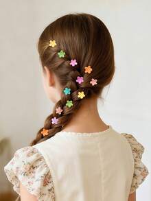20 piezas/50 piezas/100 piezas Pinzas de pelo mini de color macaron, Pinzas de pelo lindas de princesa para niñas, Pinzas versátiles y dulces para el flequillo, Accesorios de pelo de uso diario - Multicolor - Ver 3