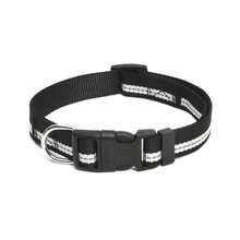狗项圈、牵引绳、狗链、反光绳、宠物用品、夜光狗项圈 - 黑色 - 查看 2