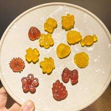 1个花朵巧克力模具，硅胶托盘，雏菊糖果模具，郁金香模具，蝴蝶叶果冻模具，冰布丁模具，肥皂模具，饼干模具，用于制作甜点 - 彩色 - 查看 7