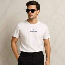 BROOKSFIELD 3-PACK CASUAL COTTON SUMMER T-SHIRTS IN BLACK, BLUE, AND WHITE - 黑色 - 查看 5