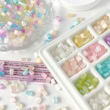 High Quality Dopamine Glossy Cat Eye Multi-Color Jujube Shaped Beads DIY Handmade Bracelet Necklace Loose Beads Accessories, Suitable For Making Bracelets, Necklaces And Phone Chains - Multicolor - View 8