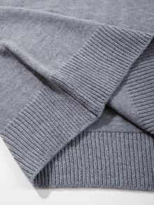 Suéter holgado de cuello redondo de punto para hombre, estilo casual con estampado de la letra California, cómodo y sin mangas, color gris, para primavera/verano - Gris - Ver 9