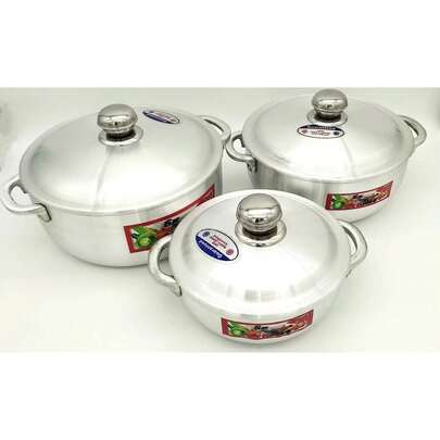 3Pcs Aluminium Cooking Pot Caldero Dutch Pot / Cerole - Carribean -Jamaican