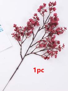 Bó hoa baby's breath nhân tạo gồm 3 bông, thích hợp cho đám cưới, nhà cửa, nhà hàng, phòng ngủ, trang trí bình hoa, tiệc sinh nhật, trang trí đám cưới, quà tặng ngày Valentine, nguyên liệu tự làm đồ trang trí năm mới, quà tốt nghiệp, v.v. - Màu Đỏ Sâu - Xem 6
