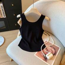 Lässig-elegantes Camisole-Top im Boho-Stil für Damen, mit Schleife und Paillettenbesatz, ideal für Strand, Alltag und Partys. - Schwarz - Übersicht 6