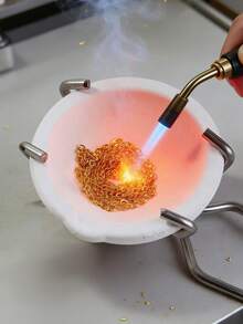 Bộ nồi nung gốm nhỏ, bộ dụng cụ đúc kim loại, kẹp khuấy để nung vàng, bạc và đồng. - Dụng cụ làm đồ trang sức - Xem 2