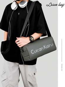 Men's Minimalist Horizontal Crossbody | Sleek Daily Commute Bag - Multicolor - View 7