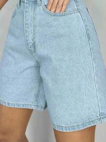 Women's Casual Washed Bermuda Shorts Summer - Giặt nhẹ 4 - Xem 4