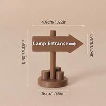 SHAMLESS 1:12 Scale Outdoor Camping Game Road Sign Model, Campsite Entrance/Outdoor Game Area Directional Arrow Sign Pole, Suitable For Dollhouse Outdoor Scene, Mini Camping Decor, DIY Micro Landscape Props - Direction Arrow Post_1pc - View 14