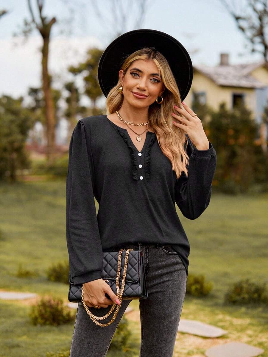 Women Sports Knit Tees & Tanks - Black - View 1