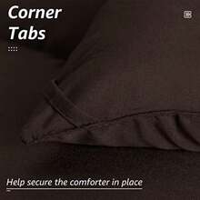 All Season Queen Size Bed Comforter - Cooling Goose Down Alternative Quilted Duvet Insert with Corner Tabs - Winter Warm - Machine Washable - Brown - Marrón - Ver 7