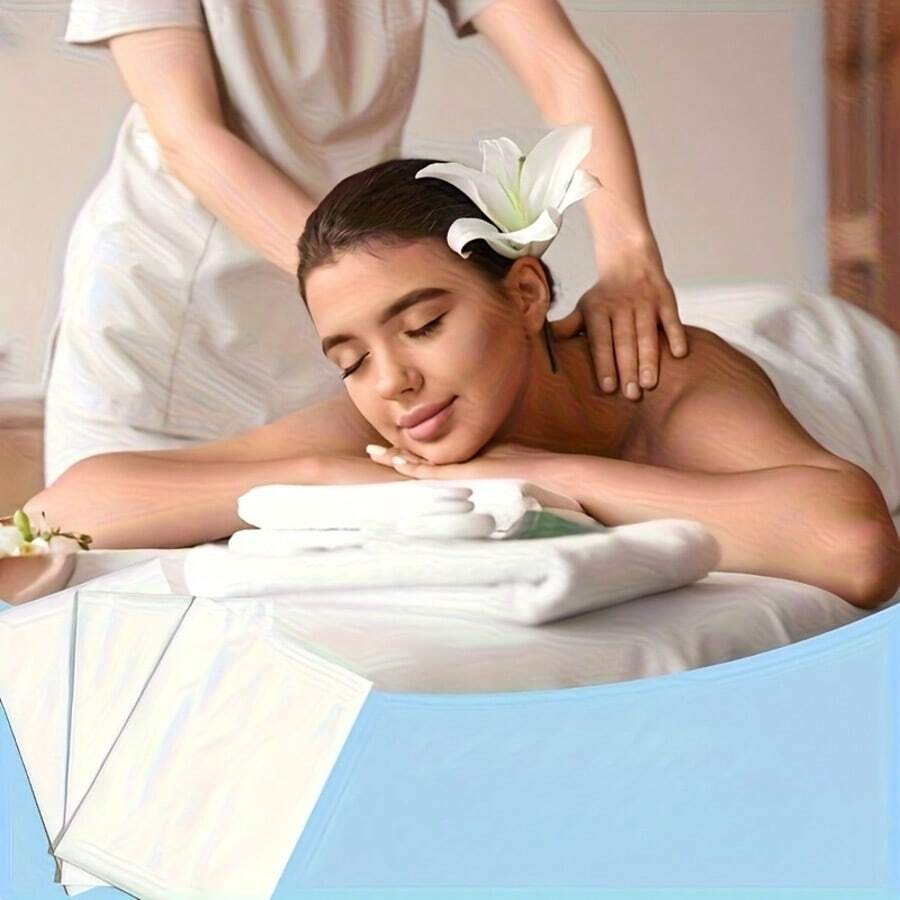 Disposable Massage Bed Sheet, Non-Woven Fabric, Disposable Bed Cover, SPA Bed Pad, Breathable & Waterproof, Suitable For Travel, SPA, Hotel, Salon - Multicolor - View 1