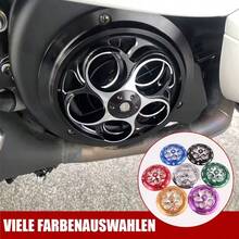 CNC Aluminum Rotating Fan Cover For Vespa Sprint Primavera 150 | Engine Radiator Shroud & Frame Hole Cap | Polished Heat-Resistant Cooler Heat Sink Accent Modification Accessories - A - View 10