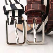 1pc Women's Leopard Print Belt, Fashionable Skinny Zebra Pattern Waist Belt, Versatile Clothing Accessory - Multicolor - View 5