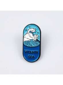 1/5件装创意卡通胶囊造型胸针，英文字母装饰翻领别针，独特简约配饰，可搭配服装或背包 - 彩色 - 查看 6