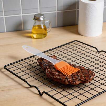 Flexible Silicone BBQ Basting Brush Set Of 6 Non-Stick Reusable Tool For Marinade And Butter