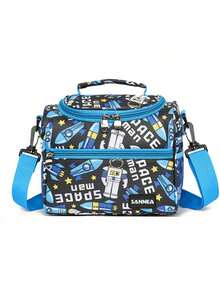 1pc Dinosaur Themed Insulated Lunch Bag, Unisex, Cute Insulated Lunch Box Set With Handle And Detachable Shoulder Strap, Reusable, Insulated Lunch Bag Set With Detachable Shoulder Strap Cooler Bag Waterproof Large Capacity Picnic Outdoor Picnic Bag Lunch Bag For Women School Supplies Camping Essentials - Multicolor - View 28