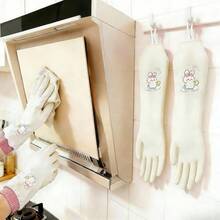 A Pair Of Cleaning Gloves For Home Use, Comfortable Dishwashing Gloves For Household Chores And Kitchen Use, Durable, Thick, And Wear-Resistant, Suitable For Washing Clothes And Cooking, Essential For Outdoor Camping - Size L [Suitable for Women] One Pair - View 6