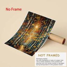 Bộ 3 tranh canvas phong cách Klimt hình trăng sao, tranh bầu trời đêm vàng, bộ 3 tranh bầu trời sao mộng mơ, tranh trang trí thanh lịch cho phòng khách. - Nhiều màu - Xem 3