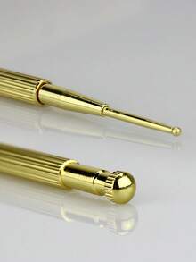 Bộ 1 bút massage bấm huyệt hai đầu, bút massage tai và cơ thể bằng thép không gỉ có thể thu gọn, massage mô sâu, spa tại nhà. - Đồng - Xem 6