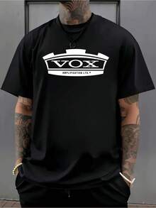 Men Plus Size T-Shirts - Black - View 1