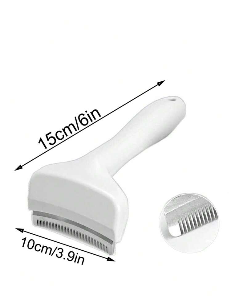 1 chiếc lược chải lông rụng cho mèo, lược chải lông rụng đa năng dùng được cho thú cưng lông ngắn và lông dài, dụng cụ chải lông rụng chuyên nghiệp, lược loại bỏ lông nhẹ nhàng phù hợp cho chó và mèo để giảm rụng lông. - Xem 2