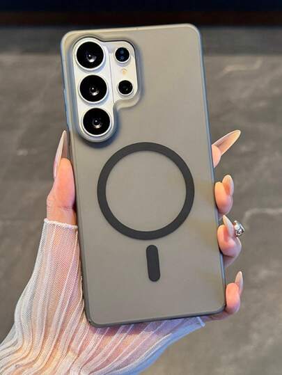 Business Translucent Matte Magnetic Phone Case Compatible With Samsung Galaxy S26 Ultra S25 S24 Ultra S23 S22 Ultra S25 Ultra Hard Ultra Thin Wireless Charging Back Cover