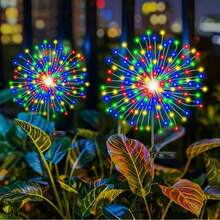 2 đèn đom đóm năng lượng mặt trời, thích hợp cho Ngày Valentine, Ramadan, trang trí Giáng sinh, 8 chế độ chiếu sáng, thích hợp cho sân vườn, ban công biệt thự, lối đi, bãi cỏ, trang trí ngày lễ, 2 cái - 6 đèn LED/2 cái - 8 đèn LED/2 cái - 10 đèn LED, ánh sáng trắng ấm/nhiều màu/trắng - Nhiều màu - Xem 19