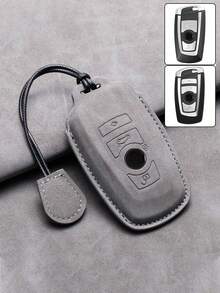 3 Series, 5 Series, X1, X3, X4, X5, X6, 118i, 525Li, 530 Key Holder - Genuine Leather Key Fob Cover, 3D Molded Full Wrap Design With Metal Ring And Strap, Won't Block Signal, Soft Suede Material, Premium Design - Key Shell - View 14