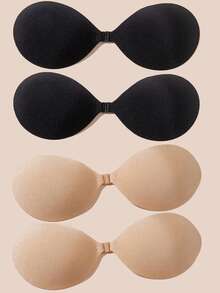 4pcs Strapless Invisible Bras, Suitable For Women's Backless Dresses, Summer Outfits, Vacation Essentials, Reusable - Multicolor - View 28