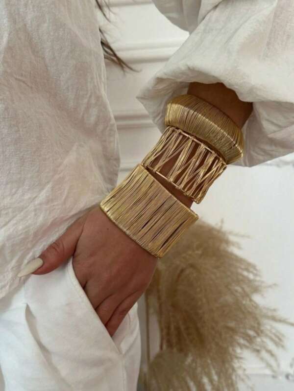 سوار واسع على شكل قطرة مياه بطراز بانك وهيب هوب، سوار مطفي شخصي، سوار مبالغ فيه من سبيكة على شكل حرف C، سوار ربيعي هندسي، إكسسوارات أساور من السبيكة