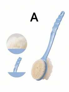 Bộ 2 bàn chải tắm cán dài màu hồng, đa chức năng dùng để tẩy tế bào chết và vệ sinh phòng tắm. - nhiều màu - Xem 9