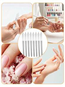 4PCS Convenient Household Stainless Steel Double-Sided Emery Polishing Strip Nail File Polishing Strip - A Special Tool For Manicure And Nail Repair(2/1pc) - Multicolor - View 4