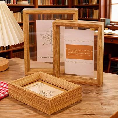 Khung ảnh trong suốt hai mặt, khung trưng bày cây cảnh để bàn, khung ván ép, khung tranh tự làm, khung để bàn kiểu Châu Âu