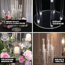 Giá đỡ nến acrylic trang trí bàn tiệc, giá đỡ nến pha lê 5 nhánh với chao đèn và thân nến acrylic, chân nến nhọn, thích hợp cho đám cưới, tiệc tối và các buổi họp mặt, phù hợp với nến đường kính 2.2cm (trong suốt, 1 chiếc) - 1PC - Xem 6