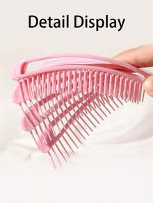 女士8齿梳，干湿两用，适用于直长发、浓密卷发、易打结头发。贝壳梳，雕花光泽，蓬松顺滑，防静电不伤发，按摩头皮，猪肋骨，气垫梳，多功能女士顺发按摩梳 - 多色 - 查看 6