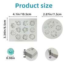 硅胶模具，雏菊组合模具，适用于蛋糕装饰、翻糖、巧克力、DIY工艺品、蜡烛熔块 - 查看 12