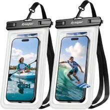 Waterproof Pe Pouch - 2 Pack, IPX8 Waterproof Pe Case With Lanyard For IPe 17 16 15 Pro Max, Cell Pe Dry Bag For Beach Vacation Travel Cruise Essentials, Touch Screen, Up To 8.5",44289572 - 無色 - 查看 1