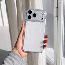 1个哑光大窗口手机壳，兼容苹果11、12、13、14、15、16、17系列，简约时尚手机保护套 - 白色 - 查看 2