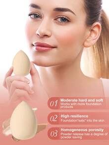 16PCS Makeup Tools Set Including:12PCS Makeup Brush Set+1pc Mini Air Cushion Powder Puffs+1pc Makeup Sponges+1pc Triangle Powder Puffs+1pc Makeup Brush Cleaning Tools - Multicolor - View 4