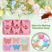 1/2pcs Butterfly Shaped Silicone Chocolate Mold, 3D Butterfly Chocolate Candy Mold In Different Shapes, Suitable For Spring And Easter - Multicolor - View 7