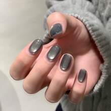 Sơn móng tay gel MIANEL 10ml màu xám mùa xuân, hiệu ứng mắt mèo đính hạt thủy tinh, mẫu mới 2026, màu trắng trong suốt lấp lánh, sơn móng tay từ tính hình mắt mèo, sơn móng tay màu trắng, sơn móng tay ngày Valentine, quà tặng độc quyền cho nữ, dụng cụ chăm sóc móng. - Nhiều màu - Xem 7