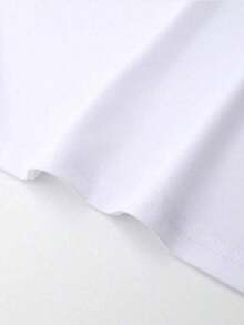 S100% Cotton Unisex Round Neck Short-Sleeve T-Shirt With Colorful Tropical Shaka Hand Graphic - Basic Tees For Summer Men's TopsSoft Fabric - 白色 - 查看 5