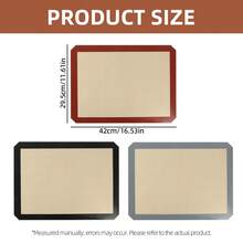 3Pcs Non-Stick Silicone Baking Mat, Reusable Heat Resistant Oven Sheet Liner For Pastry Cake Cookie Baking - View 2