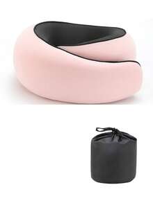 1 Memory Foam U-Shaped Pillow, Neck Pillow, Travel Pillow, Solid Color, Breathable Mesh Fabric, Built-In Storage Bag, Ergonomic Design, 360 ° Surround Support, Detachable Cleaning, Essential For Business Travel Such As Flying, Camping Nap Tool - Multicolor - View 17