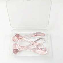 4件套树脂护肤勺套装，双头迷你面霜勺带收纳盒，可重复使用的眼霜刮勺，适用于护肤、按摩和试用，女士美容护肤工具，护肤勺，眼霜刮勺，面霜勺，双头护肤工具，树脂化妆刮勺，可重复使用的护肤勺 - 混色4件裝 - 查看 14