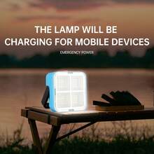 1PC, Solar Collapsible Camping Lantern, Rechargeable LED Portable Light, Multi-Function Emergency Flashlight, 4 Modes, Tent Lamp, High Brightness, Long Lasting, Foldable For Camping Hiking Fishing Emergency Home Use (Including Battery) - LED Camping Light - View 12