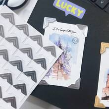 120 cái/gói, 5 cái góc giấy Kraft cổ điển, thích hợp để trang trí album, khung ảnh, sổ lưu niệm, bảo vệ ảnh, đồ dùng học tập, đồ dùng tựu trường - màu đen - Xem 14