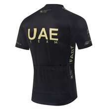 UCI BORA 1 áo đạp xe ôm sát, co giãn cao, tay ngắn, thoáng khí của UAE - màu đen - Xem 3