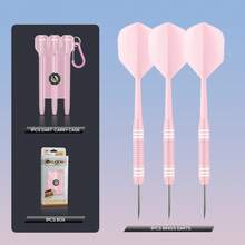 HUANQU 3pcs Professional Darts Set, Hard Darts Set With 1 Portable Darts Storage Box, Suitable For Beginners And Professionals, High-Quality Darts Set For Office Stress Relief, Home Entertainment, Perfect Gift For Easter, Ramadan, Father's Day - Multicolor - View 4